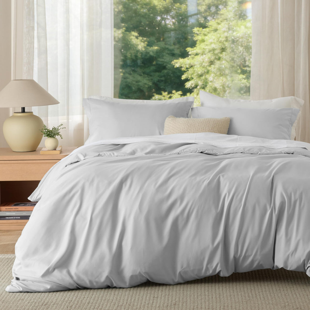 Bedsure housse de couette frontale emballée présentation élégante