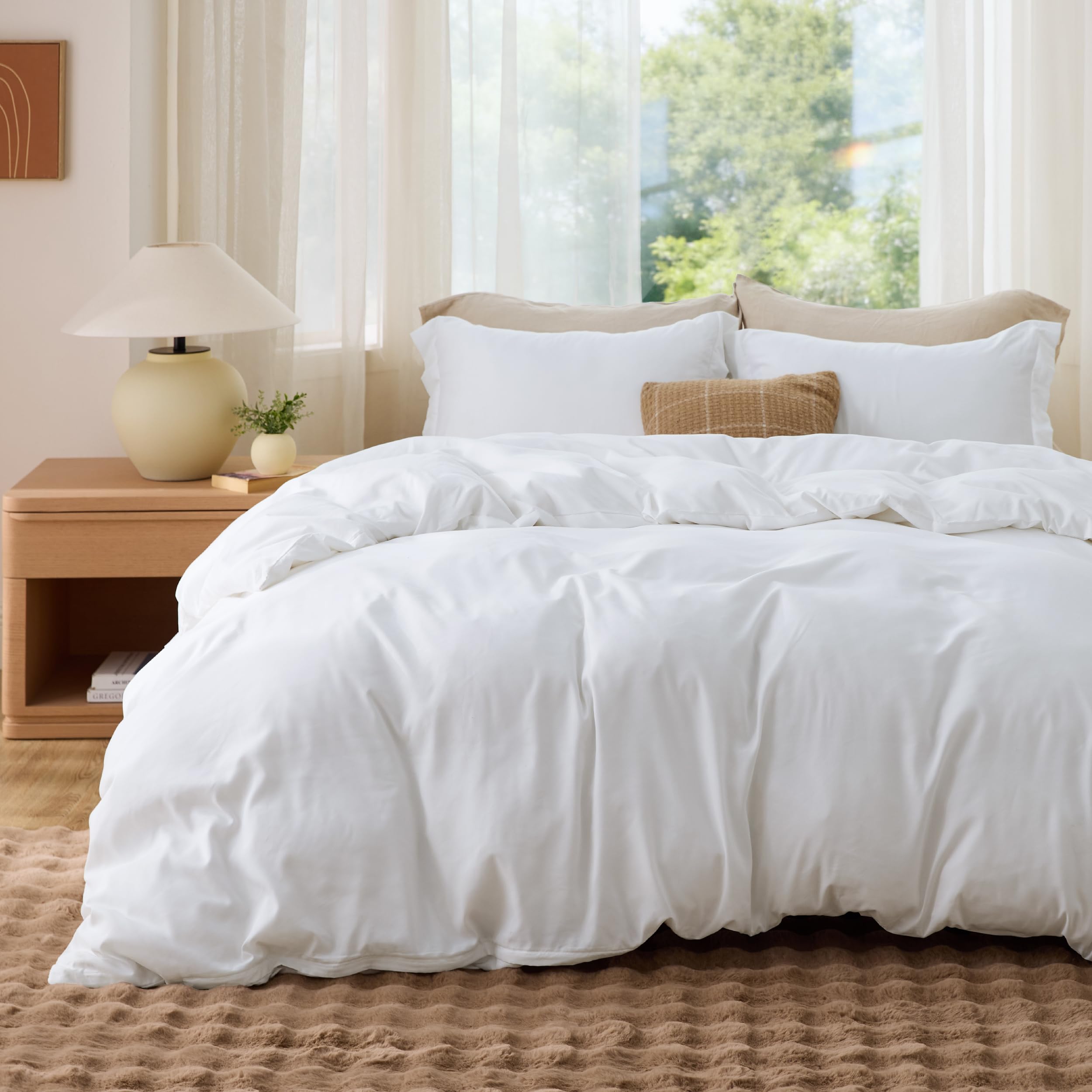 Bedsure housse de couette face avant montrant un drapé net et esthétique