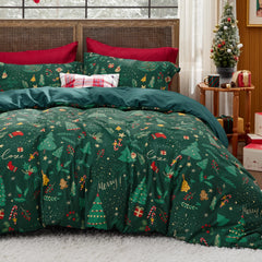 Bedsure housse de couette Noël vue de face montrant motif festif et confort