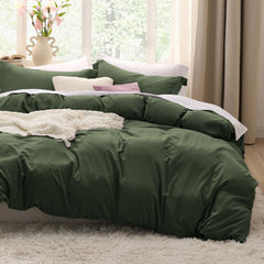 bedsure housse de couette olive face avant qualité visuelle et harmonisation déco
