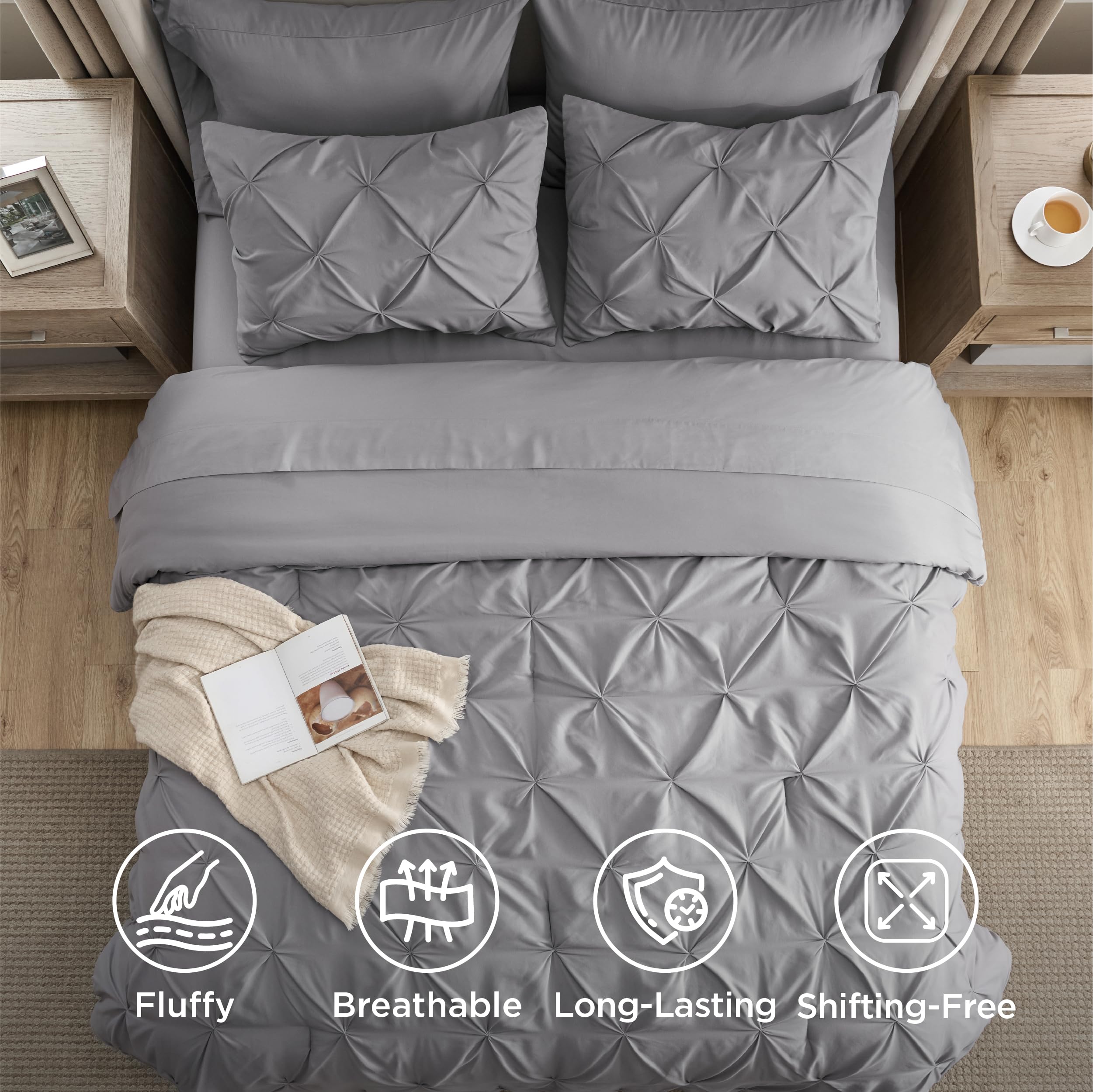 Bedsure housse d'oreiller en microfibre, confort et finition nette