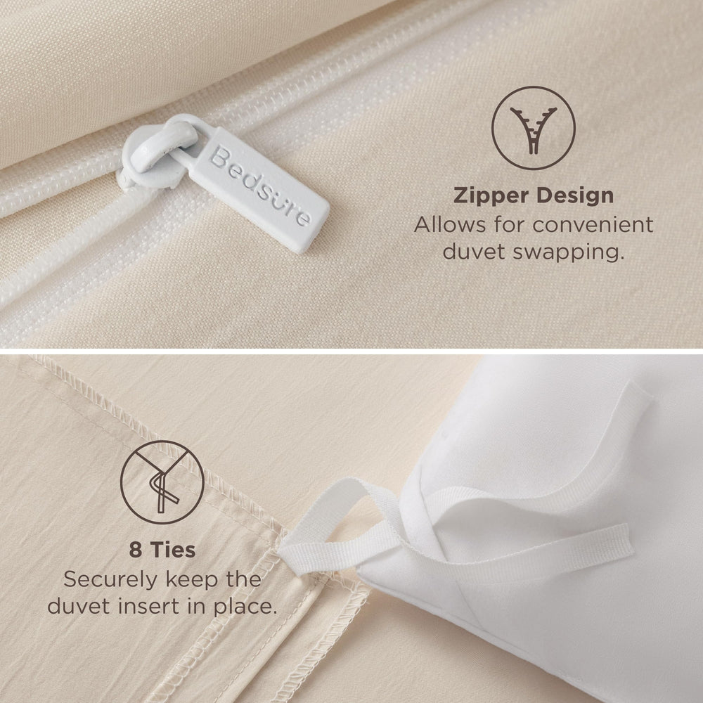 Bedsure housse pliée prête à ranger symbolisant facilité d'entretien et rangement