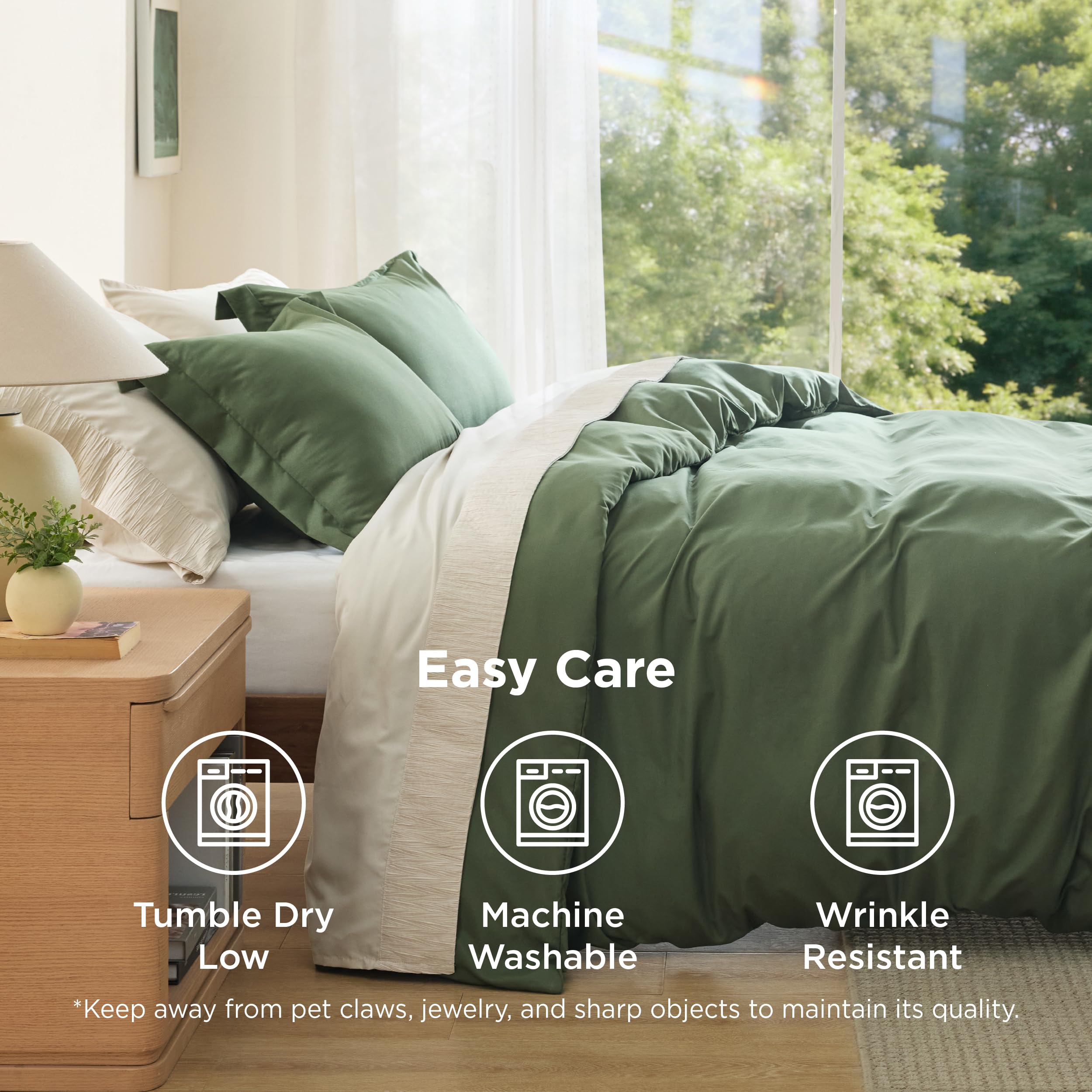 Bedsure housse pliée compacte, transport et rangement facilités