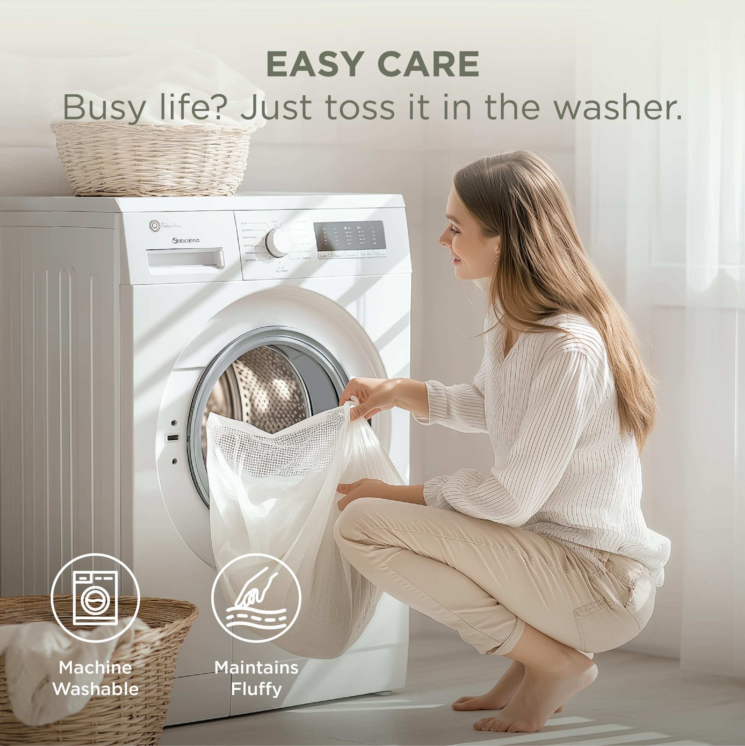 Bedsure instructions entretien illustrées facilité de lavage