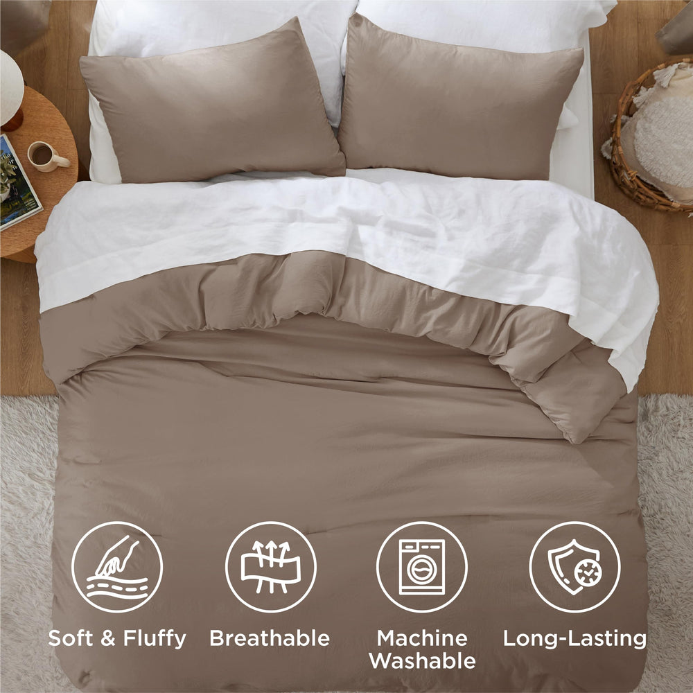 Bedsure couette en usage sur lit King illustrant couverture généreuse