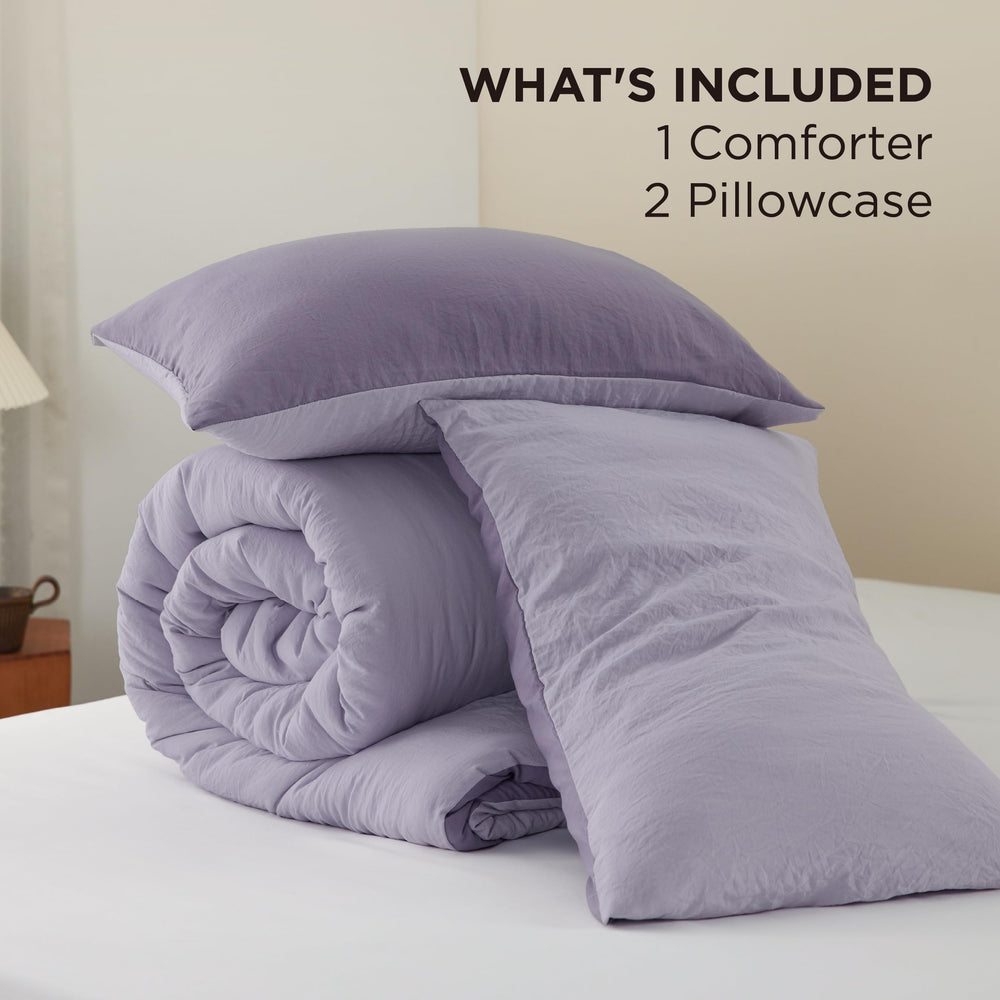 Bedsure couette en machine illustrant lavage doux et entretien facile