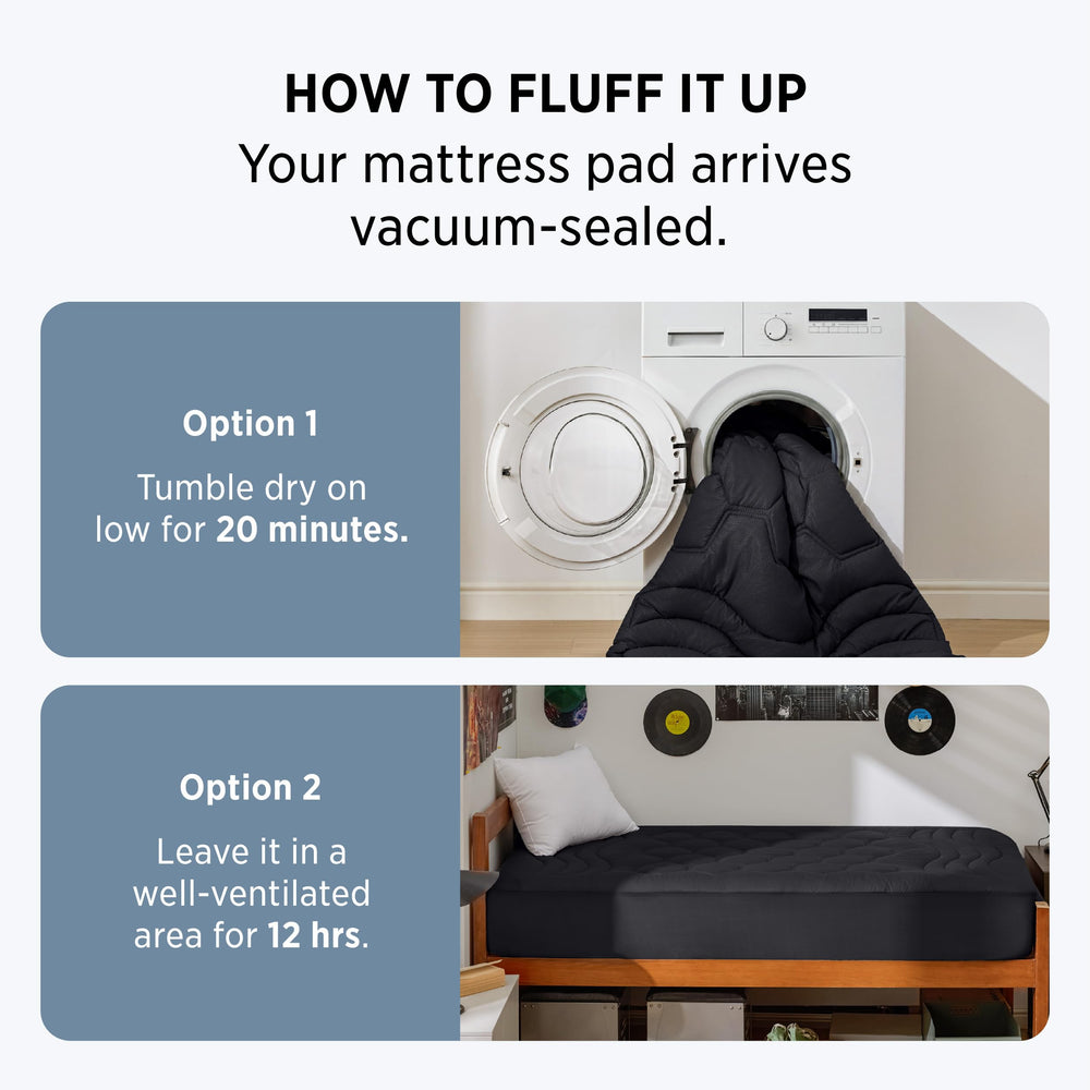 Bedsure surmatelas en chambre étudiante créant un espace accueillant