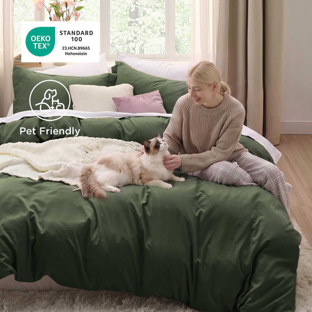 bedsure housse posée sur lit king rendu élégant et tombé généreux