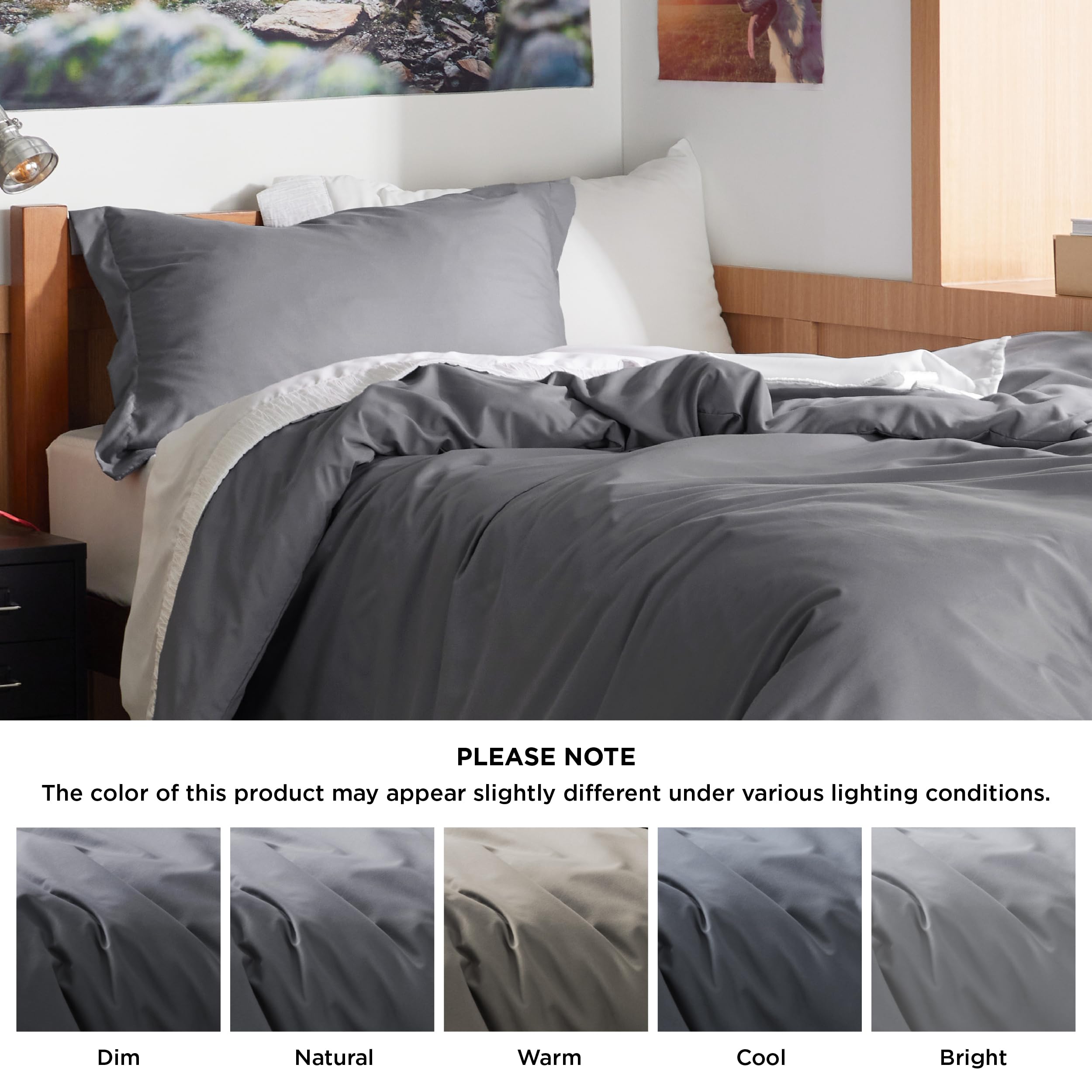 Bedsure housse installée en chambre étudiante offrant look soigné