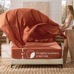 Bedsure lit installé dans décor, ambiance chaleureuse et moderne