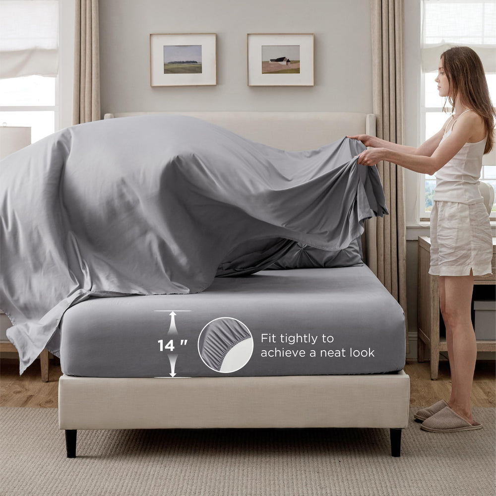 Bedsure lit installé dans une chambre, rendu décoratif et apaisant