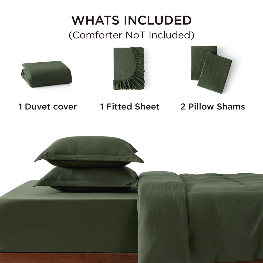 Bedsure lit mis en scène chambre olive ambiance cosy et coordination déco