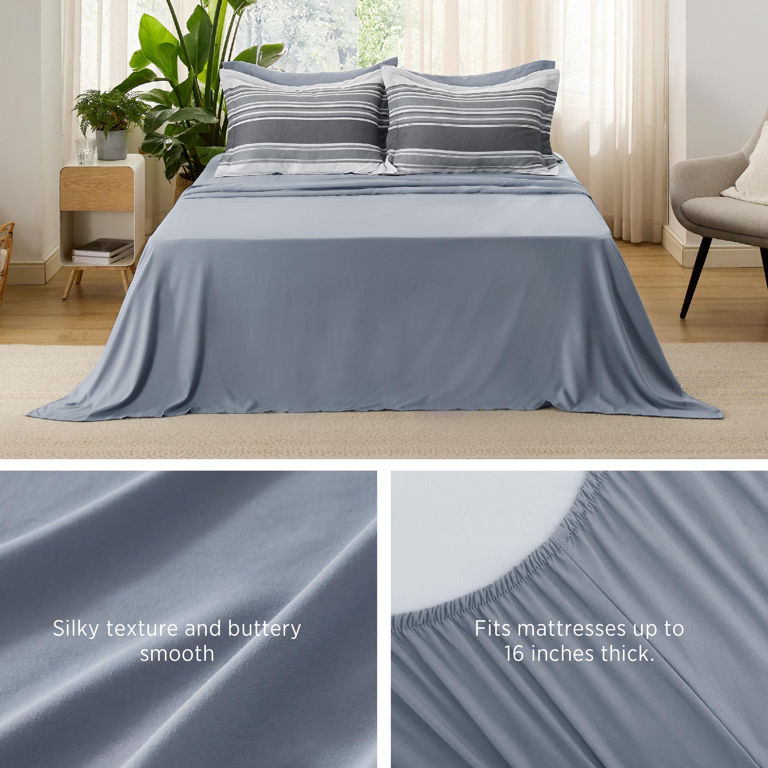 Bedsure lit mis en scène dans une chambre moderne pour inspiration déco