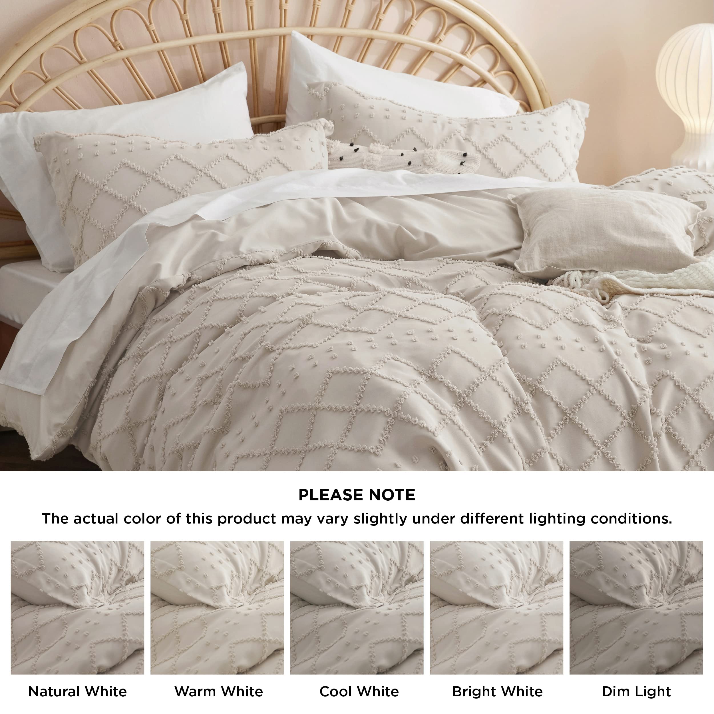 Bedsure lit stylisé avec coussins illustrant combinaison déco et confort visuel