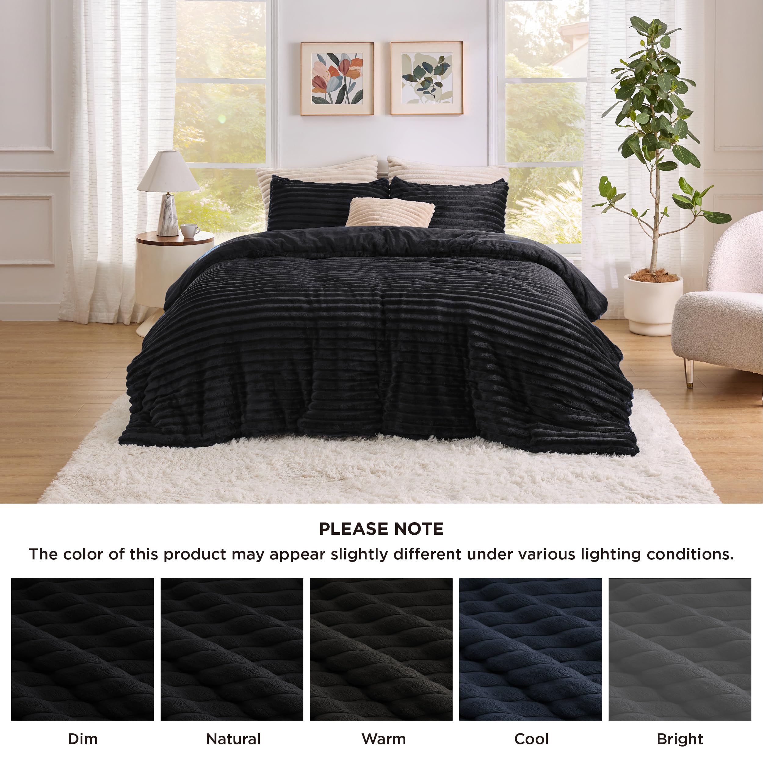 Bedsure main touchant la surface montrant douceur immédiate