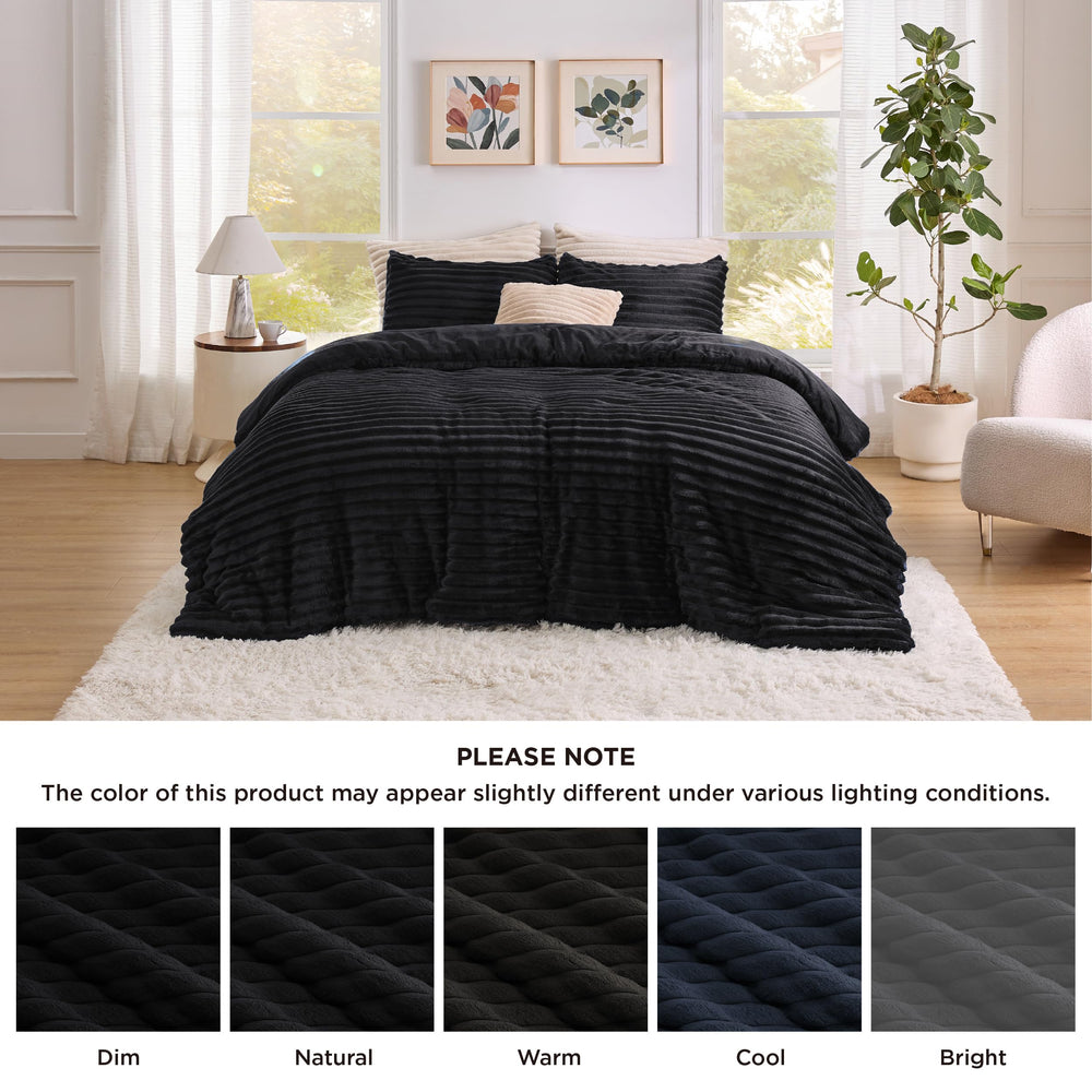 Bedsure main touchant la surface montrant douceur immédiate