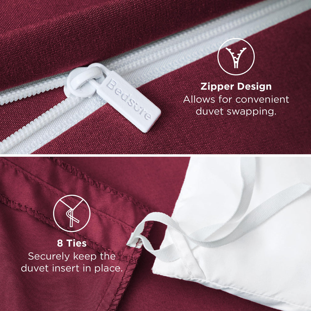 Bedsure microfibre gros plan illustrant légèreté et respirabilité
