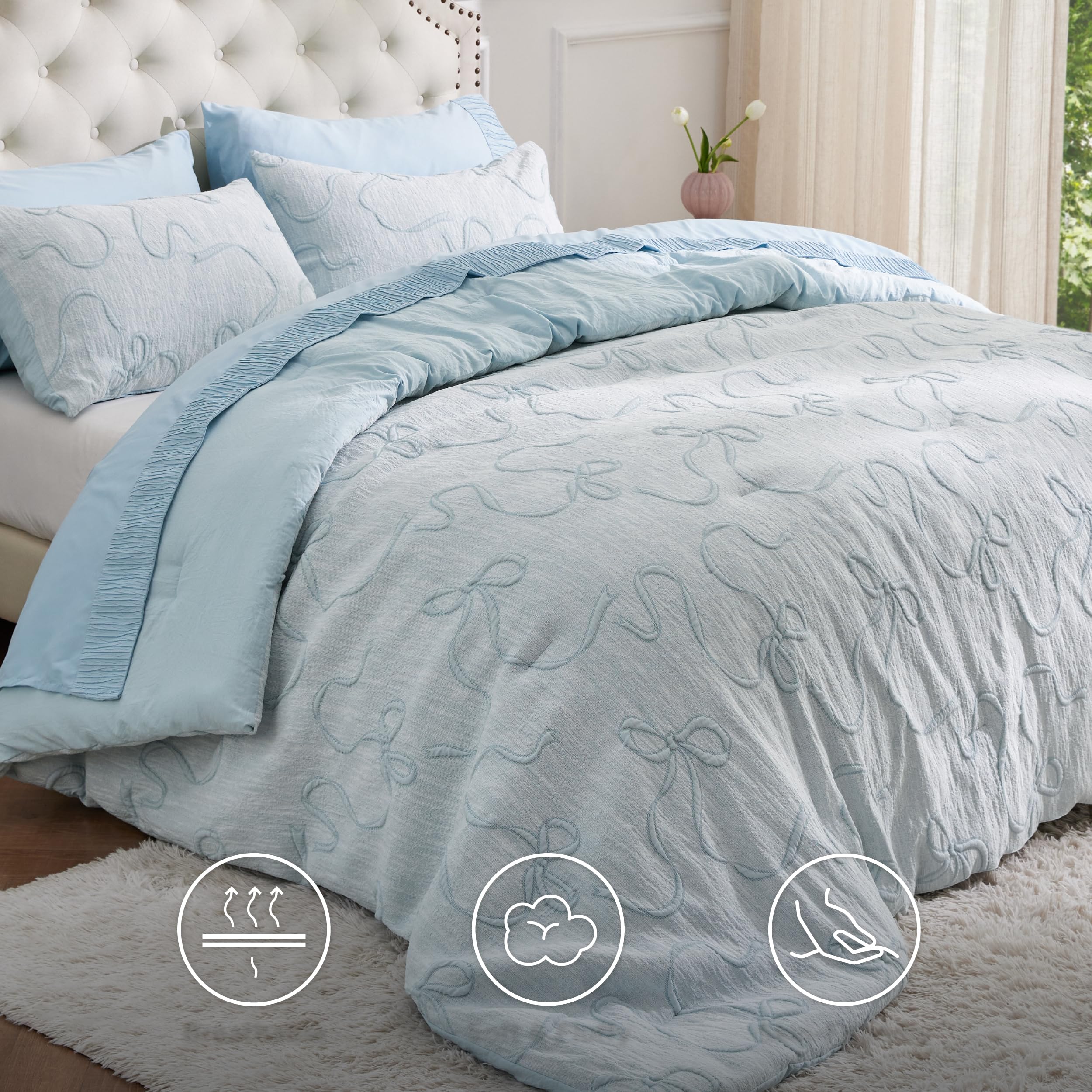 Bedsure scène chambre moderne, harmonise décoration et douceur