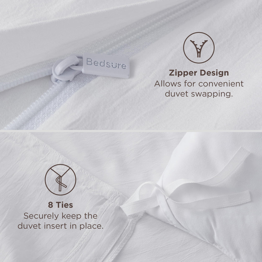 Bedsure mise en scène chambre blanche pour une ambiance relaxante