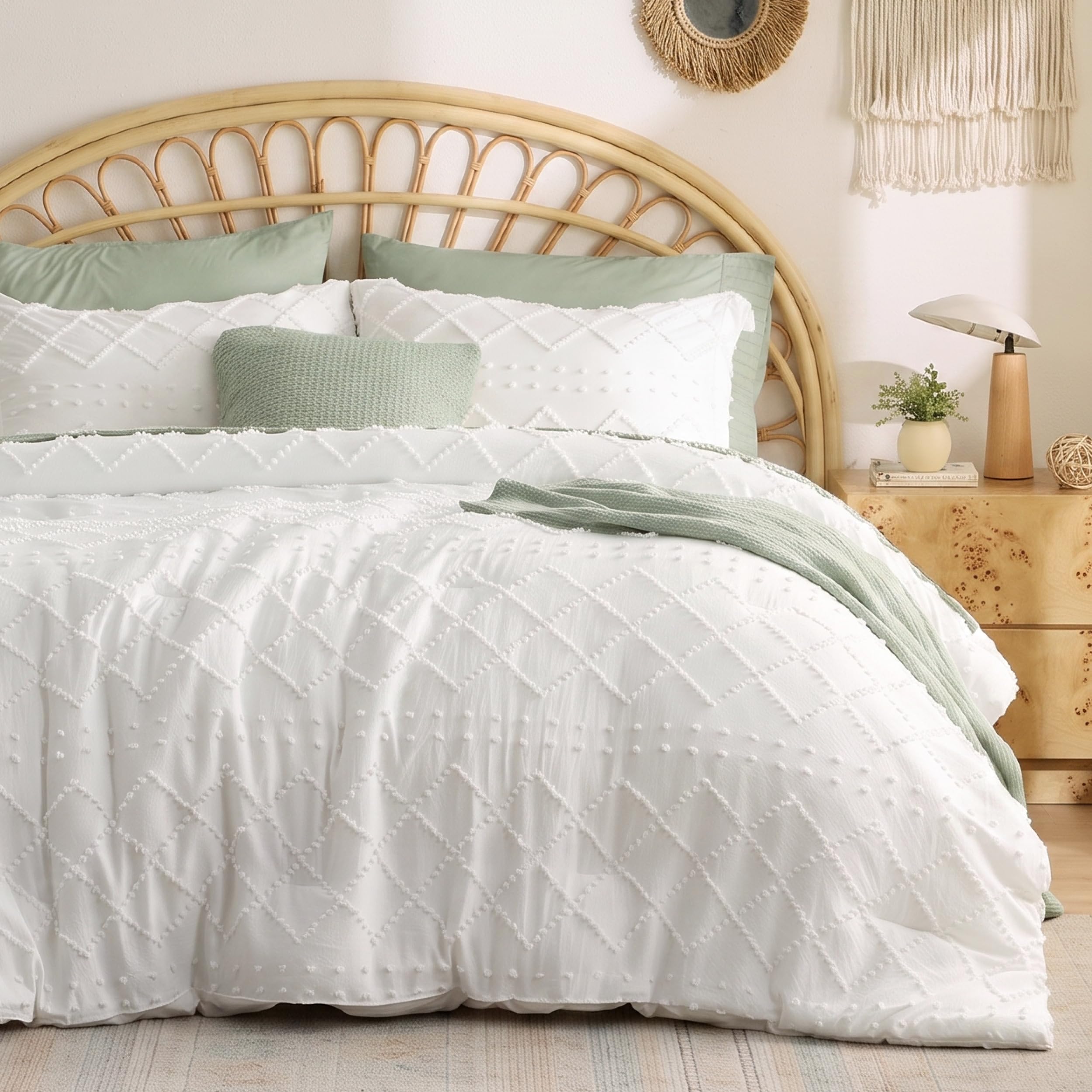Bedsure parure devant lit complet boho montrant style élégant et confort