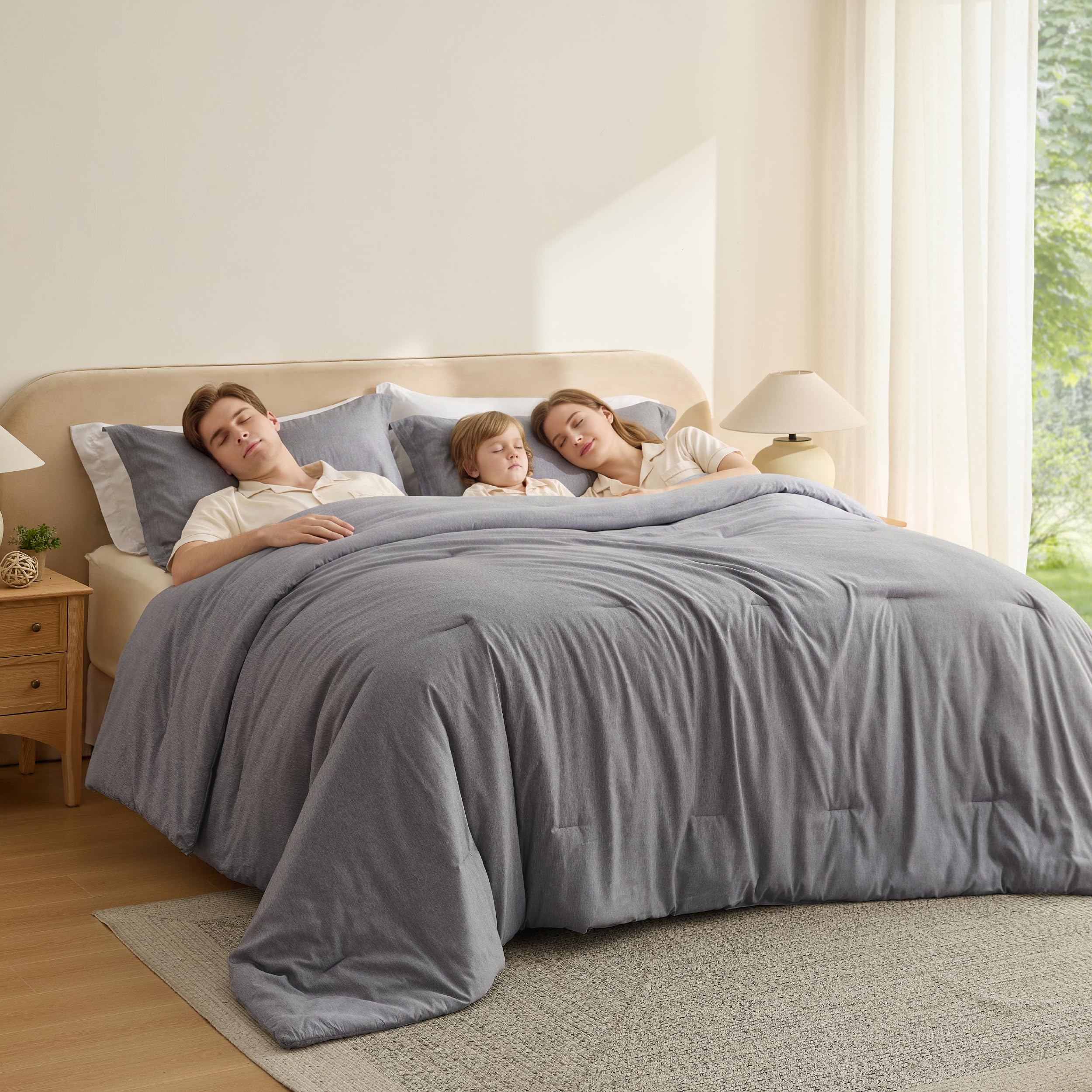 Bedsure vue avant du packaging montrant la parure et ses dimensions