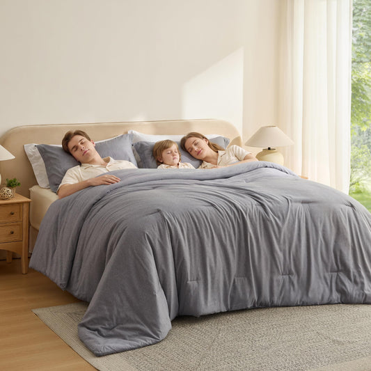 Bedsure vue avant du packaging montrant la parure et ses dimensions