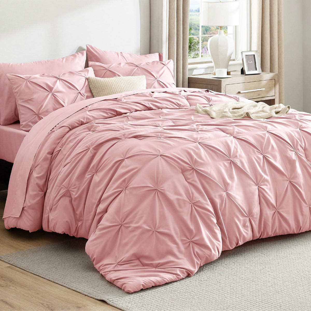 Bedsure vue frontale de la parure montrant élégance et confort