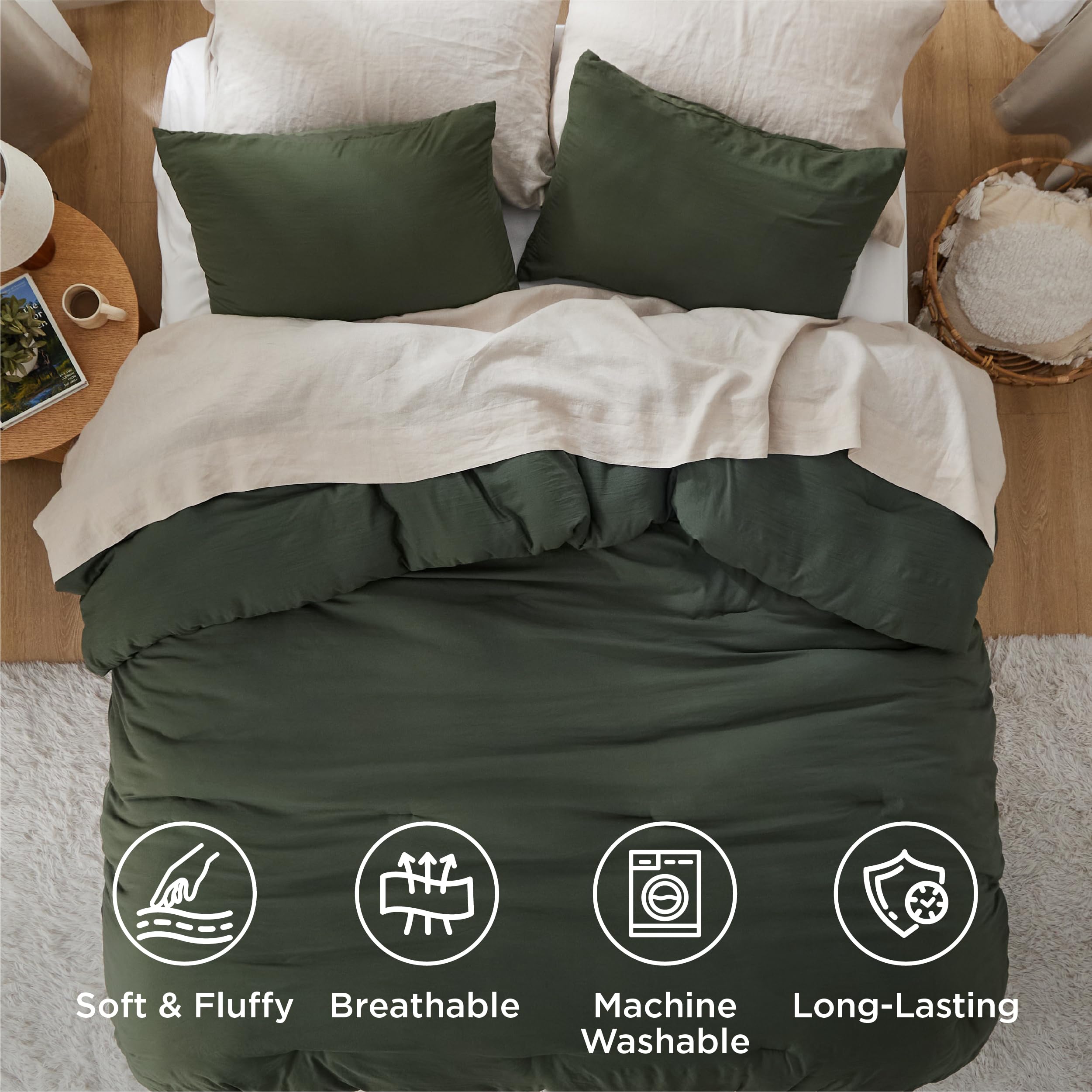 Bedsure parure sur lit montrant style et mise en scène chambre