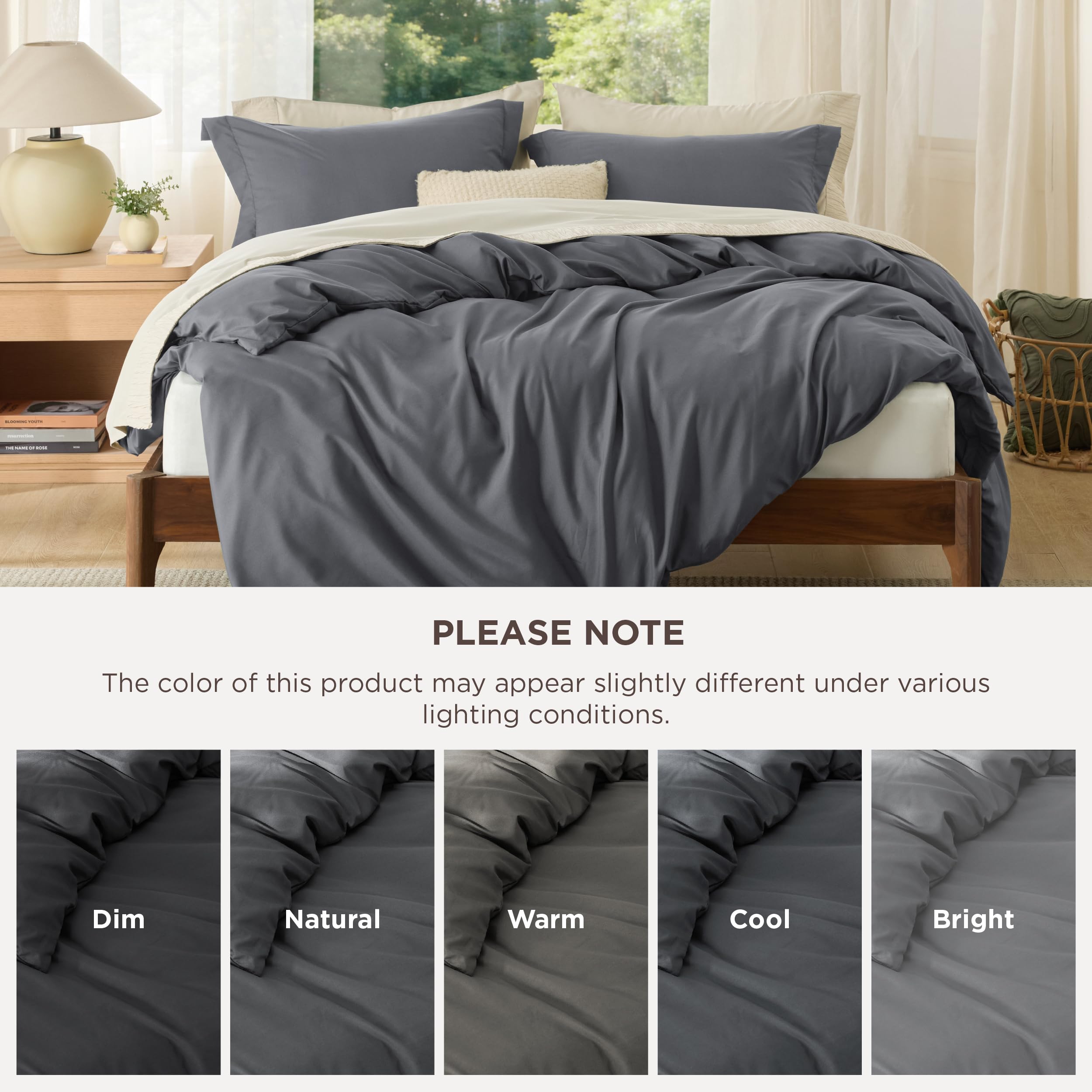 Bedsure parure posée sur lit king démontrant tombé net et look contemporain