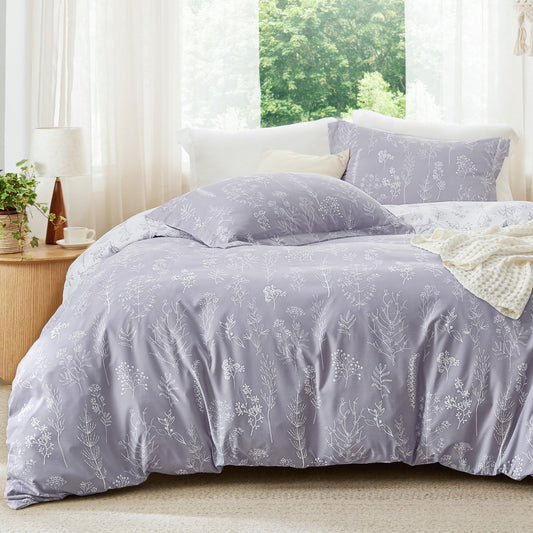 Bedsure vue devant montrant motif floral et réversibilité pour décoration immédiate