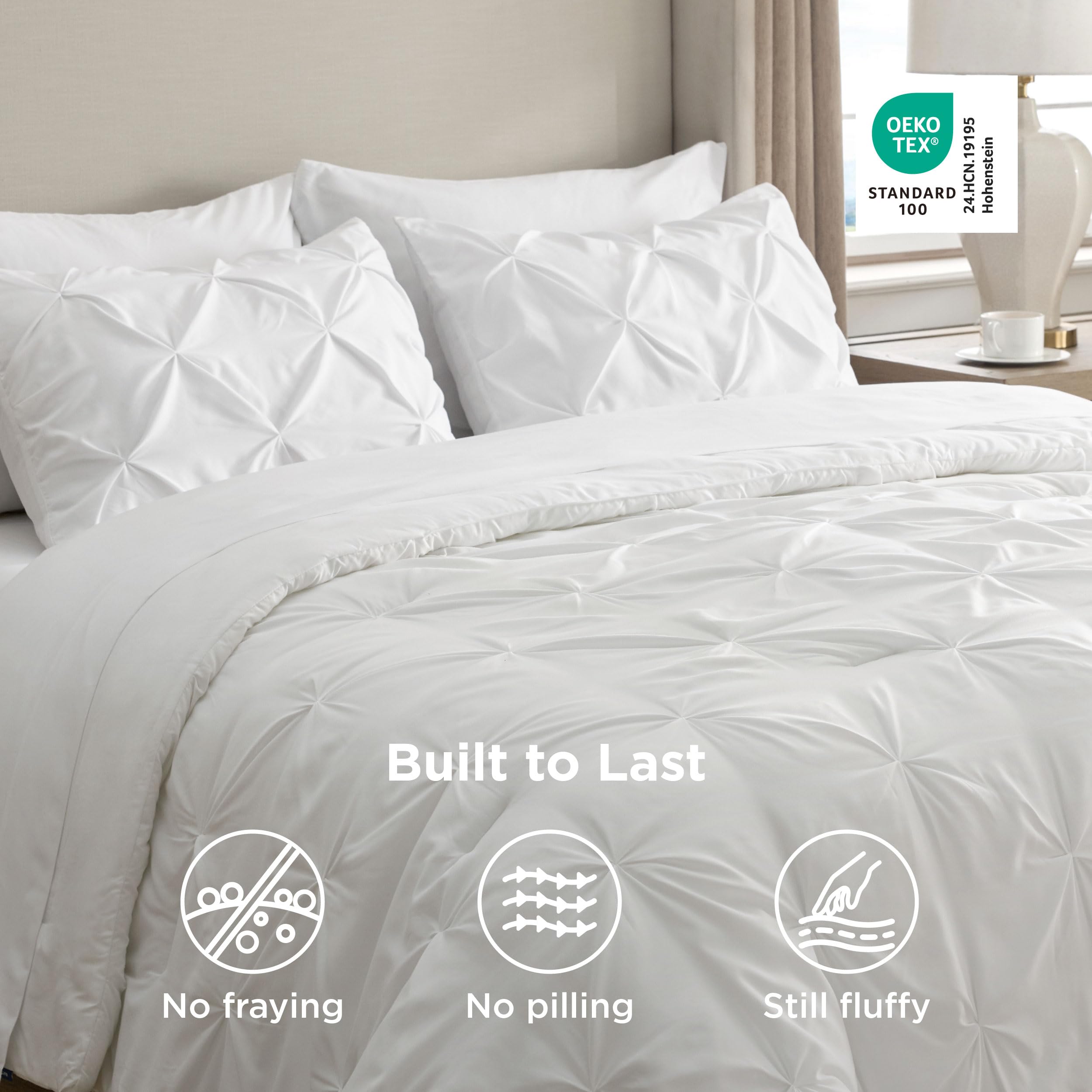 Bedsure personne plie le linge démontrant entretien simple et durable