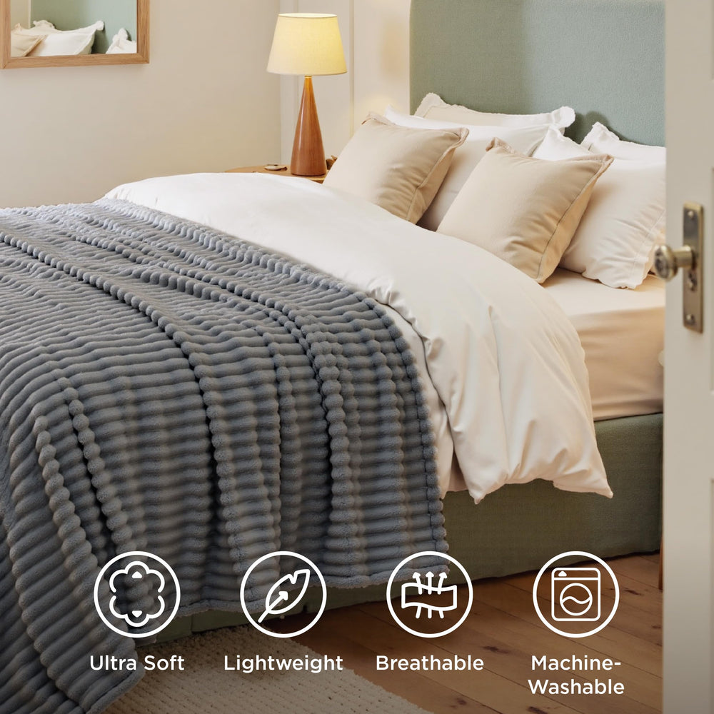 Bedsure détail des coutures renforcées montrant solidité et durabilité