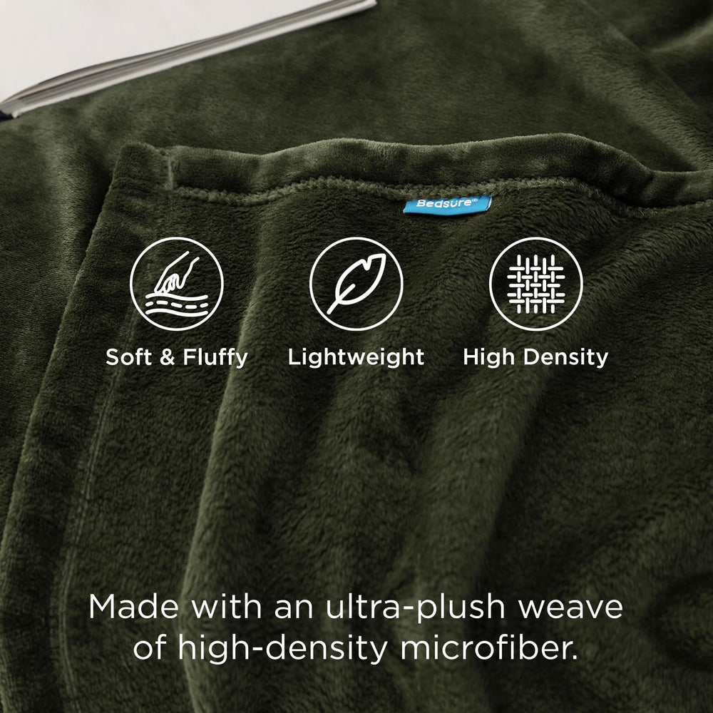 Bedsure coutures renforcées gros plan montrant durabilité et finition nette