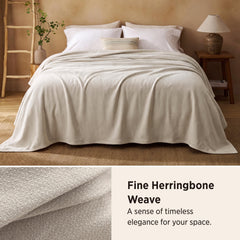 Bedsure gros plan chevron montrant texture raffinée et élégance