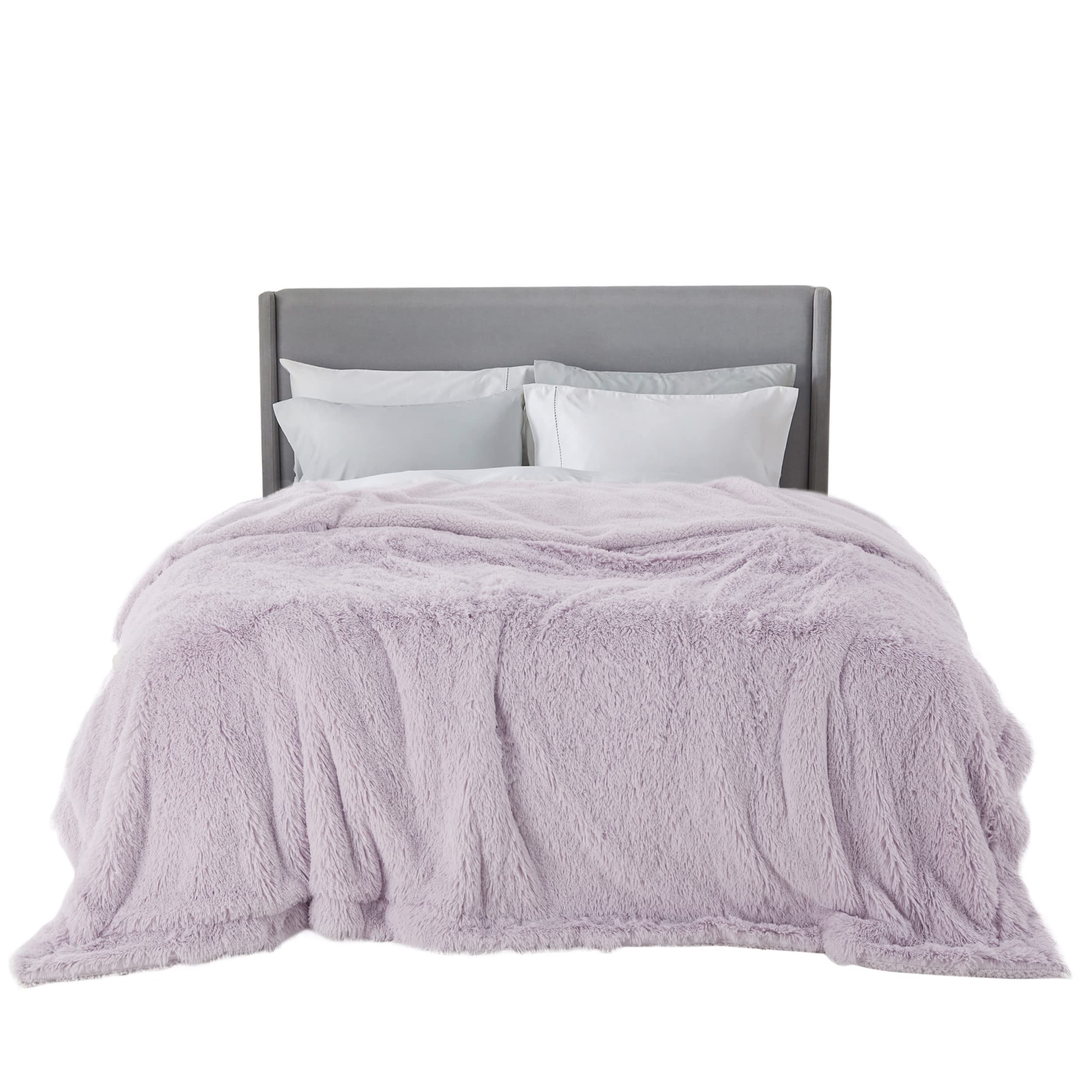 Bedsure plaid à côté d’un mètre pour comparaison taille Queen claire