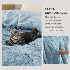 Bedsure gros plan Sherpa illustrant chaleur et moelleux