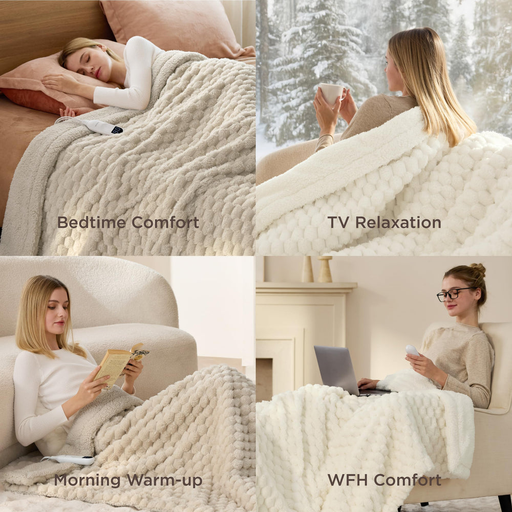 Bedsure coutures et bordures montrant finition résistante et durable