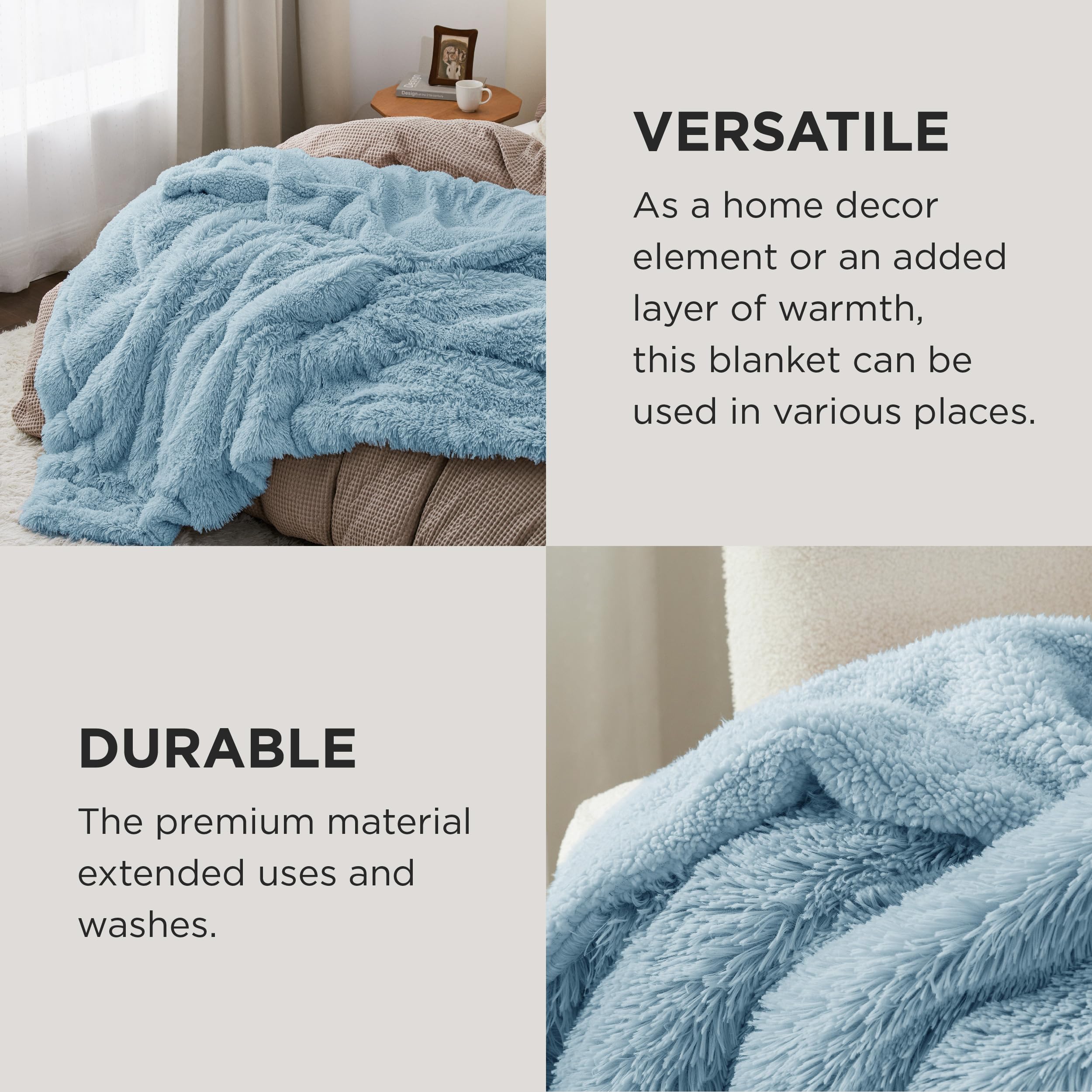 Bedsure plaid en situation sur canapé ajoutant style déco