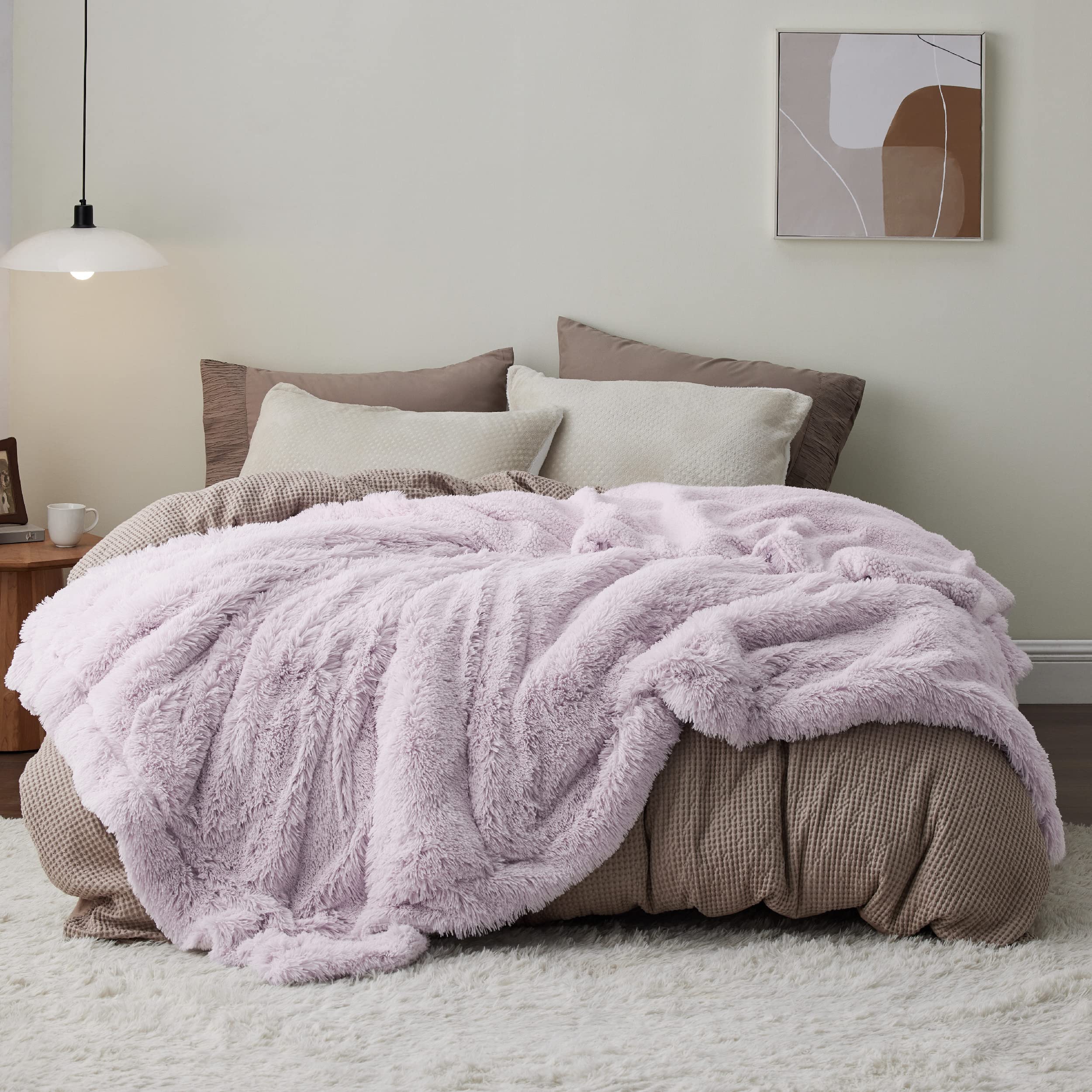 Bedsure plaid lavande face avant élégant, apporte confort et style