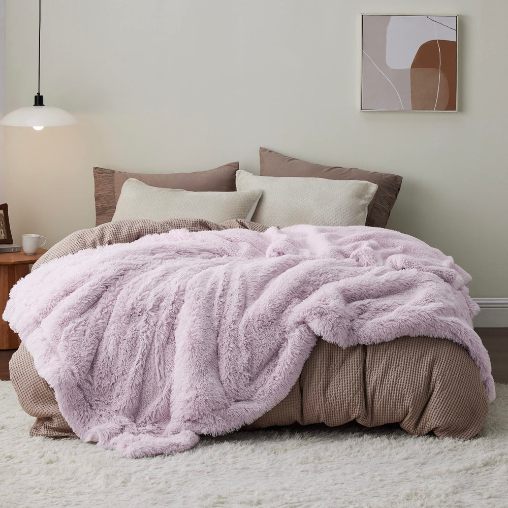 Bedsure plaid lavande face avant élégant, apporte confort et style