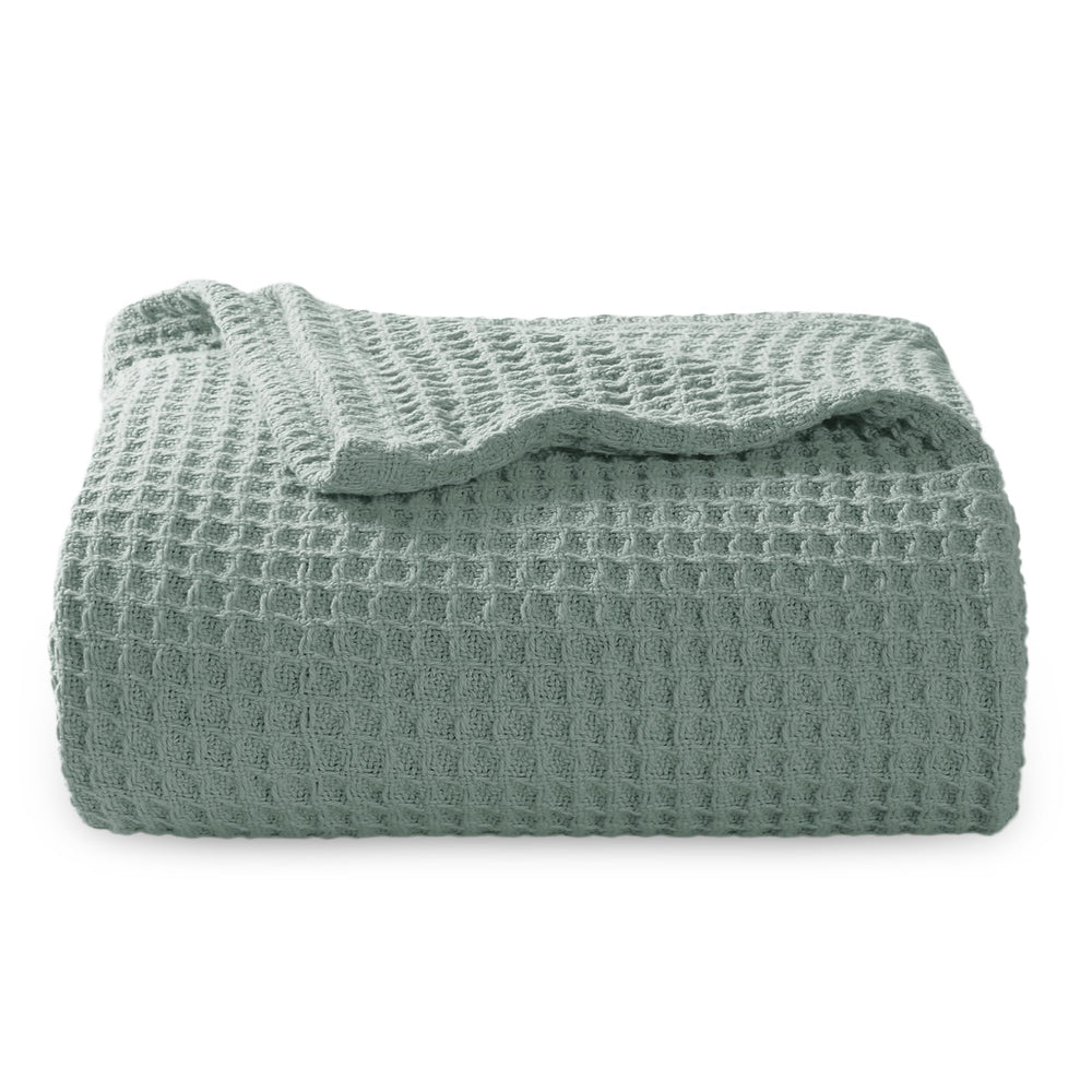 Bedsure plaid face avant vert sauge montrant style et confort