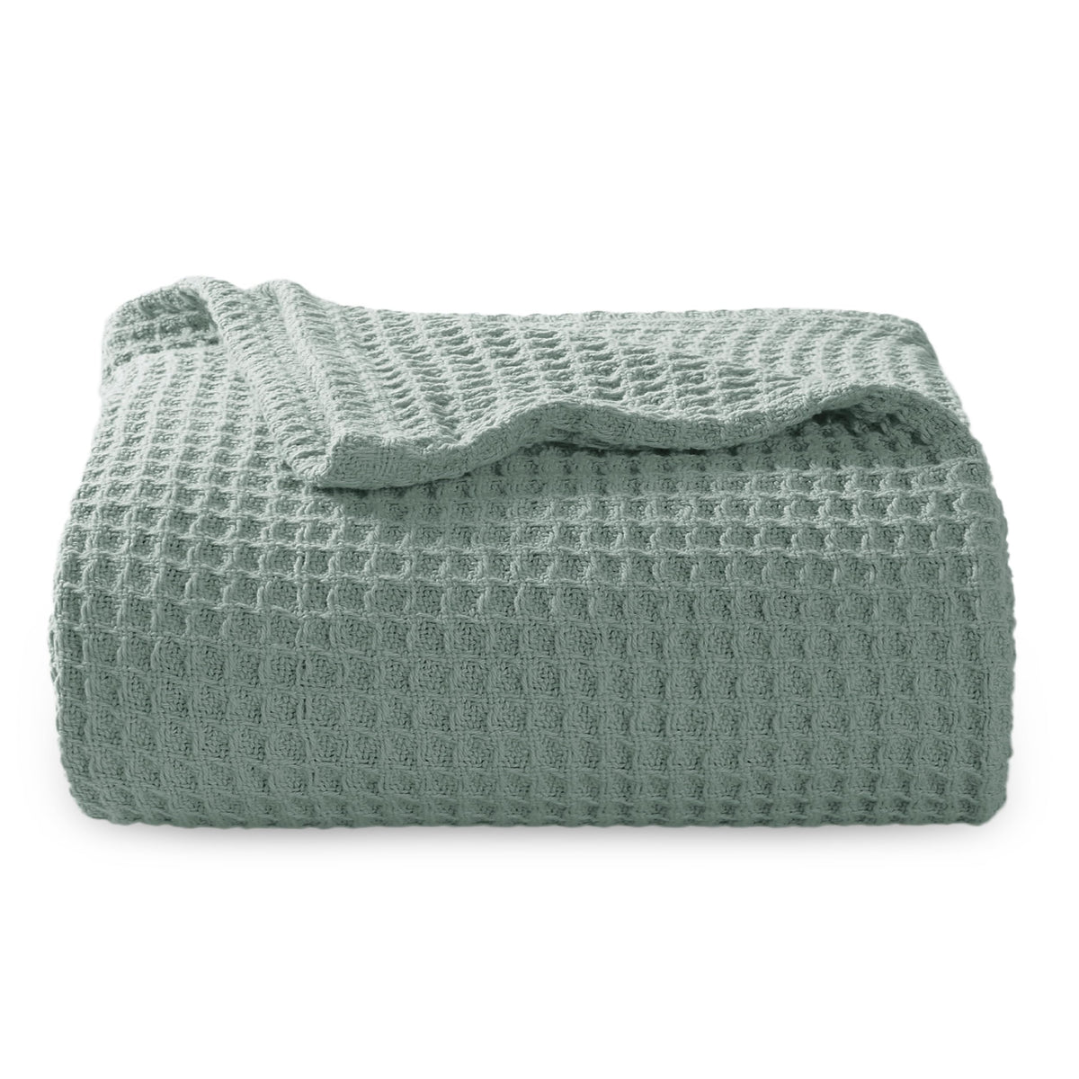 Bedsure plaid face avant vert sauge montrant style et confort