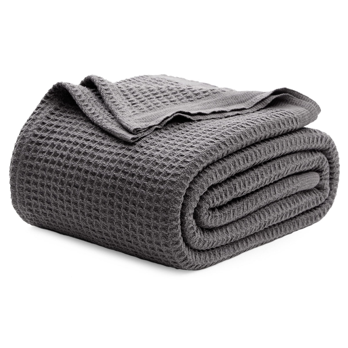 Bedsure plaid face entière gris foncé montrant couverture généreuse