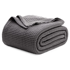 Bedsure plaid face entière gris foncé montrant couverture généreuse