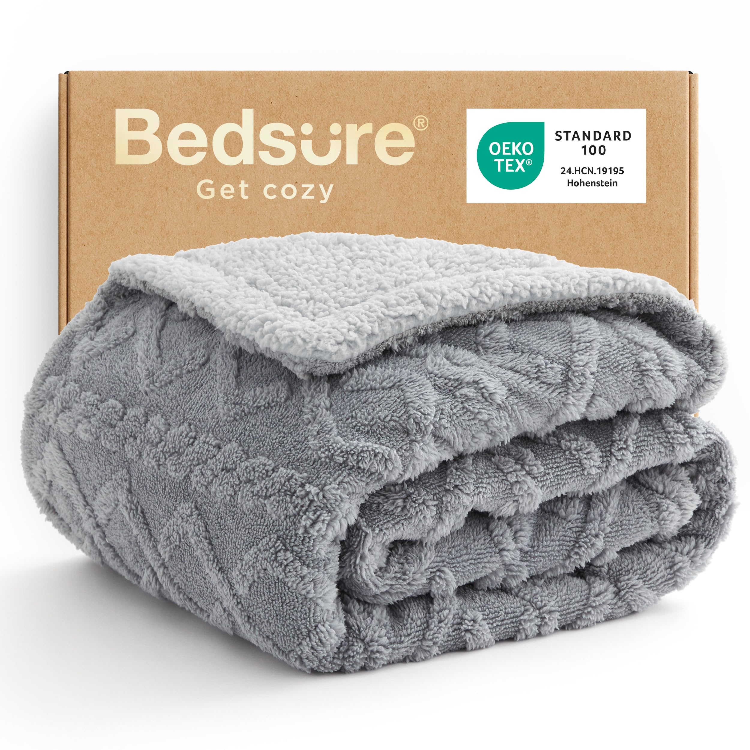 Bedsure face sherpa pelucheuse offrant chaleur et confort instantané