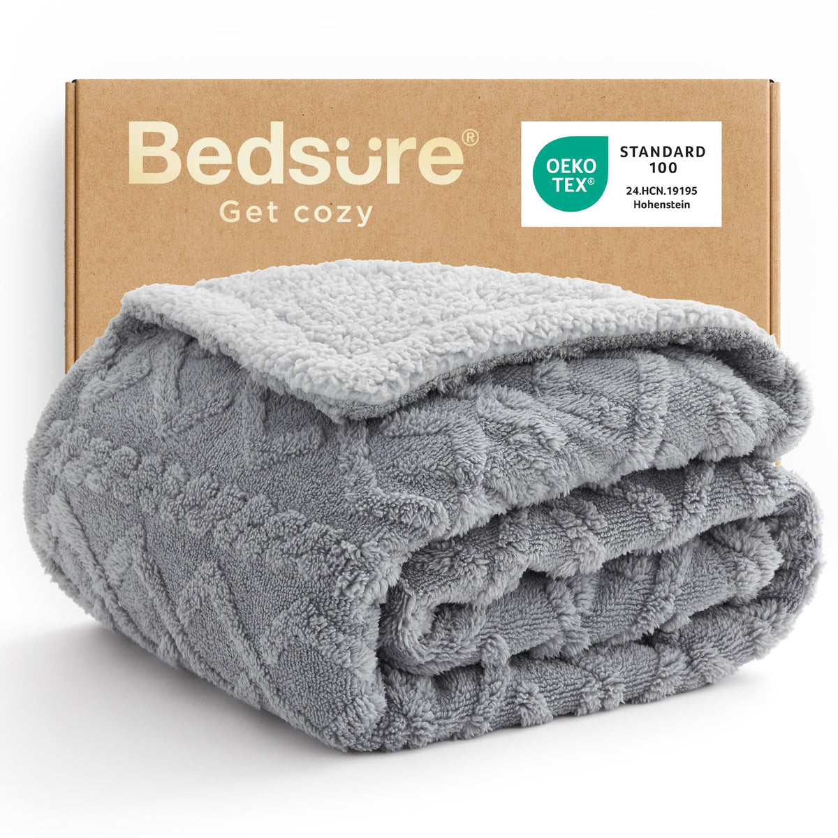 Bedsure face sherpa pelucheuse offrant chaleur et confort instantané