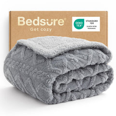 Bedsure face sherpa pelucheuse offrant chaleur et confort instantané