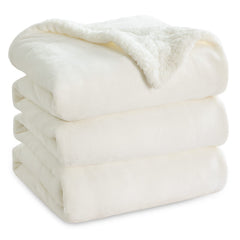 Bedsure couverture king face avant crème montrant douceur et finition