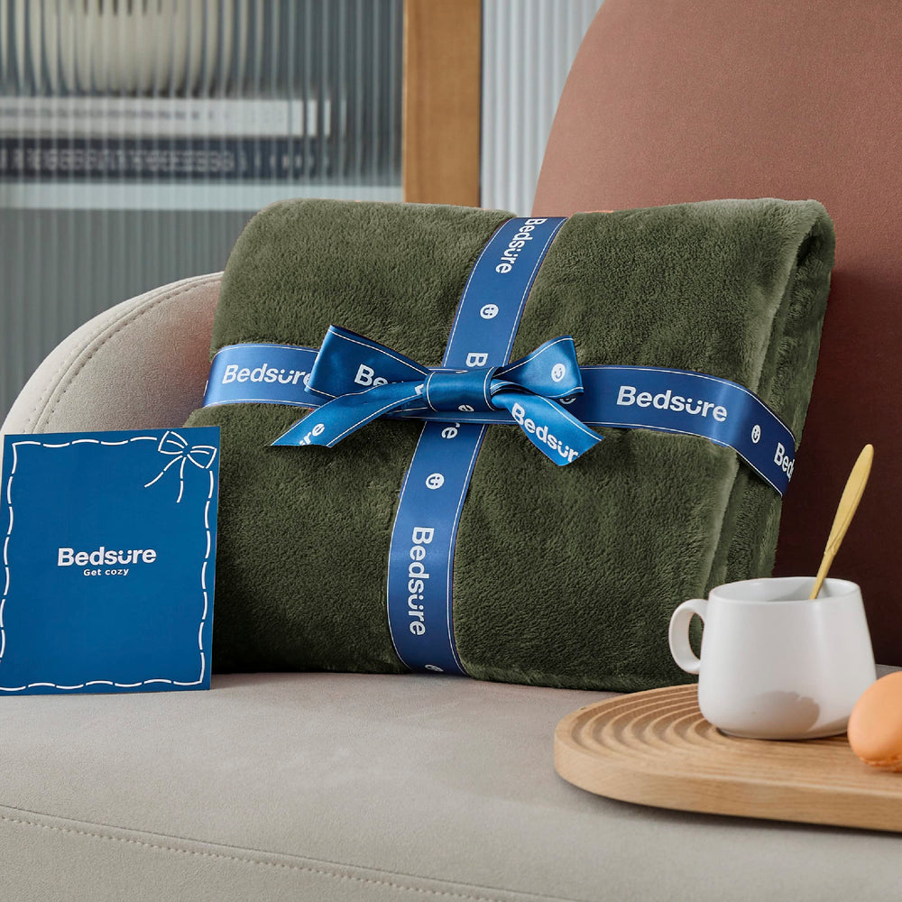 Bedsure plaid plié prêt à offrir emballage cadeau pratique et esthétique