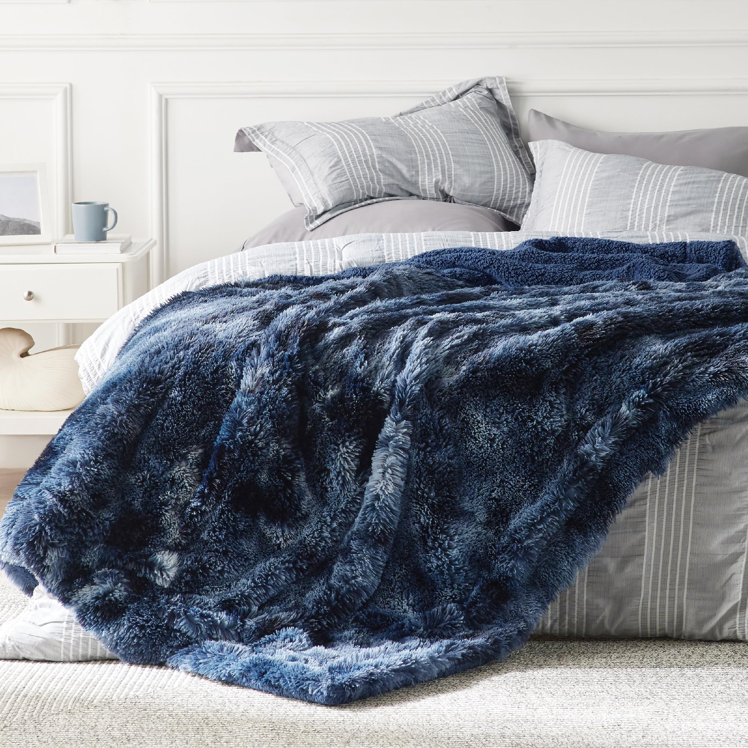 Bedsure plaid plié et emballé, cadeau pratique et soigné